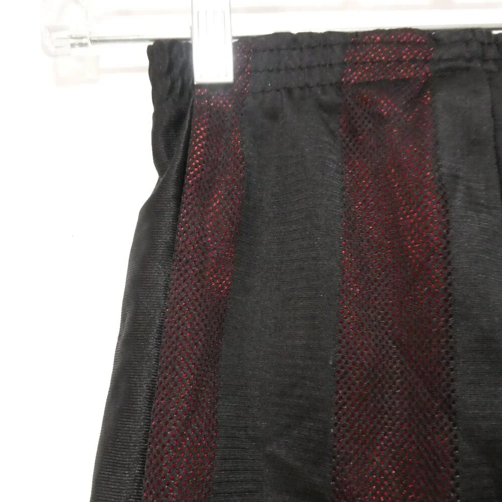 CHAMPIONSHIP GOLD | size 7 | Black and Burgundy Striped Basketball Shorts - Picture 9 of 14